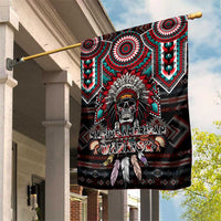 Native American Indian Warrior Skull Garden Flag - Wonder Print Shop