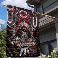 Native American Indian Warrior Skull Garden Flag - Wonder Print Shop