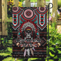 Native American Indian Warrior Skull Garden Flag - Wonder Print Shop