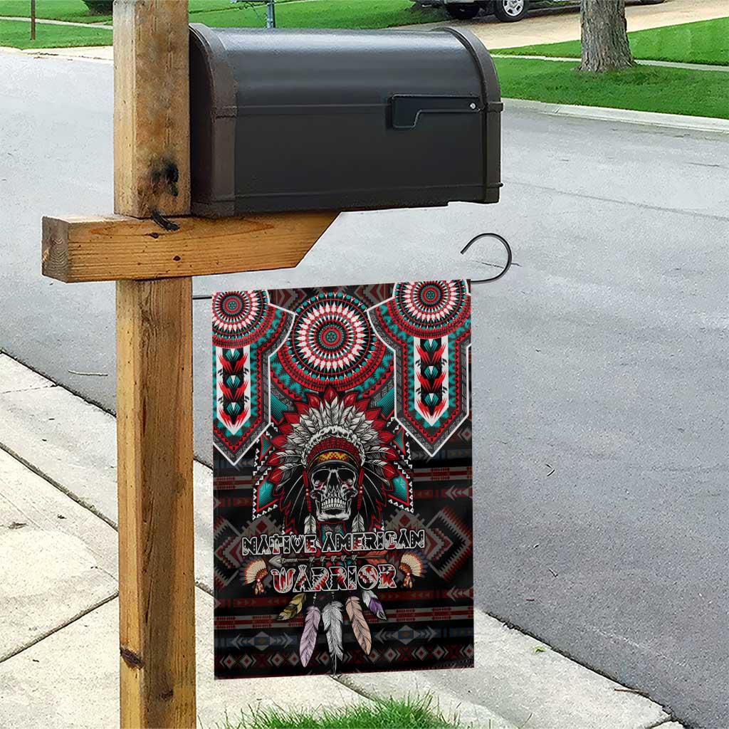 Native American Indian Warrior Skull Garden Flag - Wonder Print Shop