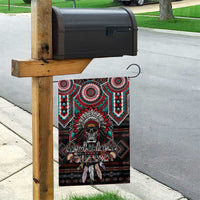 Native American Indian Warrior Skull Garden Flag - Wonder Print Shop