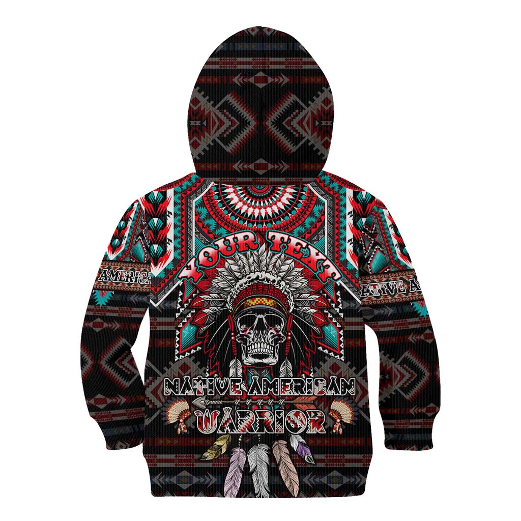 Native American Indian Warrior Skull Kid Hoodie - Wonder Print Shop