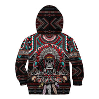 Native American Indian Warrior Skull Kid Hoodie - Wonder Print Shop
