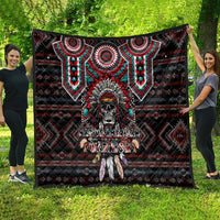 Native American Indian Warrior Skull Quilt - Wonder Print Shop