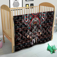 Native American Indian Warrior Skull Quilt - Wonder Print Shop