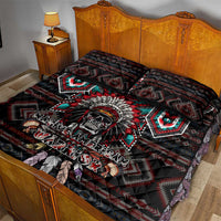 Native American Indian Warrior Skull Quilt Bed Set - Wonder Print Shop