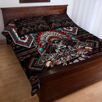 Native American Indian Warrior Skull Quilt Bed Set - Wonder Print Shop