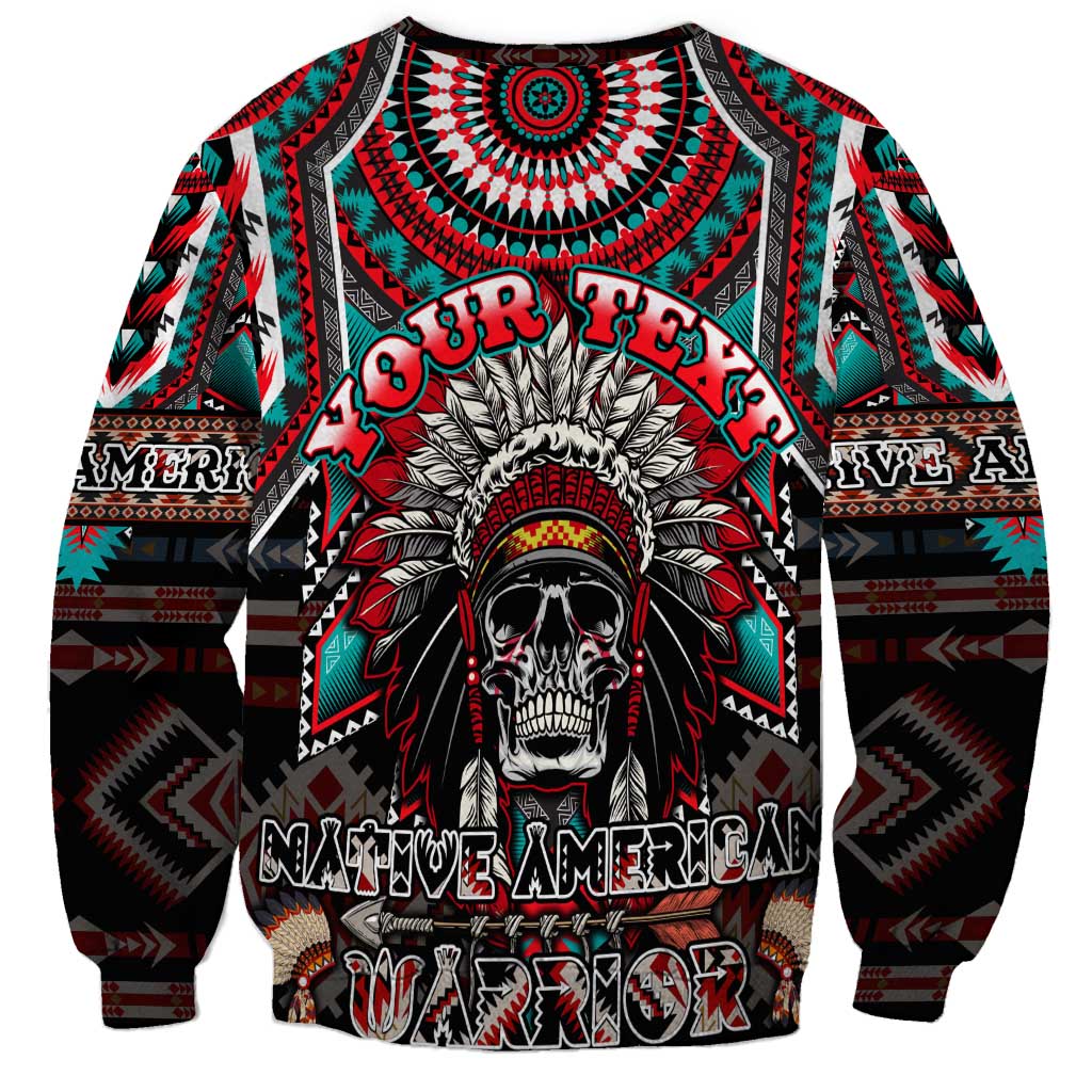 Native American Indian Warrior Skull Sweatshirt - Wonder Print Shop
