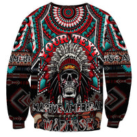 Native American Indian Warrior Skull Sweatshirt - Wonder Print Shop