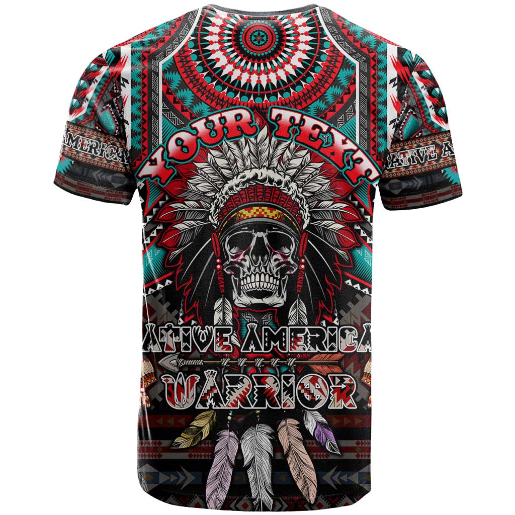 Native American Indian Warrior Skull T Shirt - Wonder Print Shop