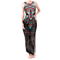 Native American Indian Warrior Skull Tank Maxi Dress - Wonder Print Shop