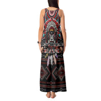 Native American Indian Warrior Skull Tank Maxi Dress - Wonder Print Shop
