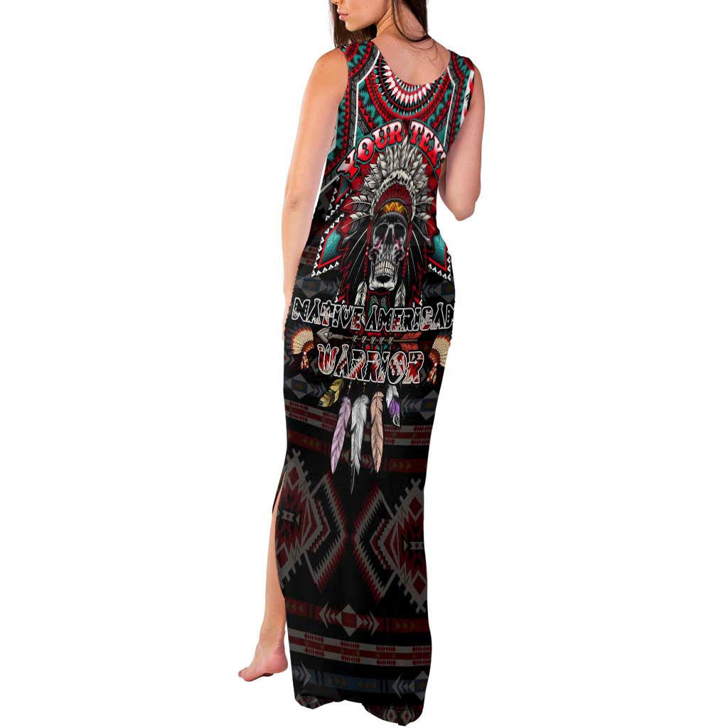 Native American Indian Warrior Skull Tank Maxi Dress - Wonder Print Shop