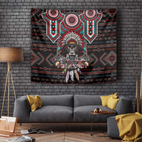 Native American Indian Warrior Skull Tapestry - Wonder Print Shop