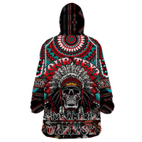 Native American Indian Warrior Skull Wearable Blanket Hoodie - Wonder Print Shop