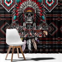 Native American Indian Warrior Skull Window Curtain - Wonder Print Shop