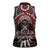 Native American Indian Warrior Skull Women Sleeveless Polo Shirt - Wonder Print Shop