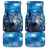 Beautiful Native American Wolf Car Mats Galaxy Art - Wonder Print Shop
