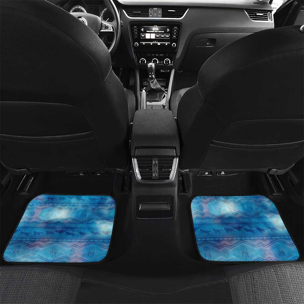 Beautiful Native American Wolf Car Mats Galaxy Art - Wonder Print Shop