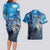 Beautiful Native American Wolf Couples Matching Long Sleeve Bodycon Dress and Hawaiian Shirt Galaxy Art - Wonder Print Shop