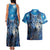 Beautiful Native American Wolf Couples Matching Tank Maxi Dress and Hawaiian Shirt Galaxy Art - Wonder Print Shop
