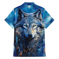 Beautiful Native American Wolf Family Matching Long Sleeve Bodycon Dress and Hawaiian Shirt Galaxy Art - Wonder Print Shop