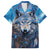 Beautiful Native American Wolf Family Matching Summer Maxi Dress and Hawaiian Shirt Galaxy Art - Wonder Print Shop