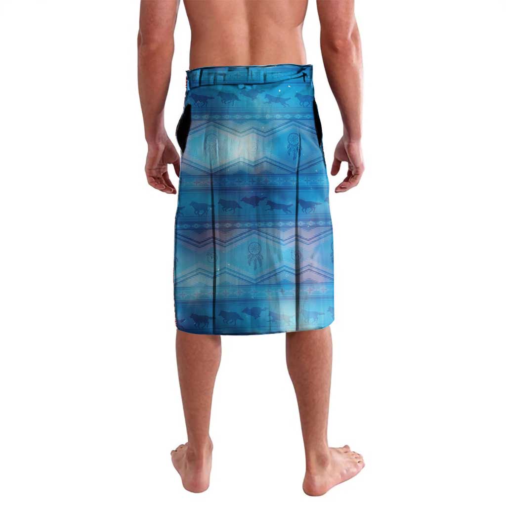 Beautiful Native American Wolf Lavalava Galaxy Art - Wonder Print Shop