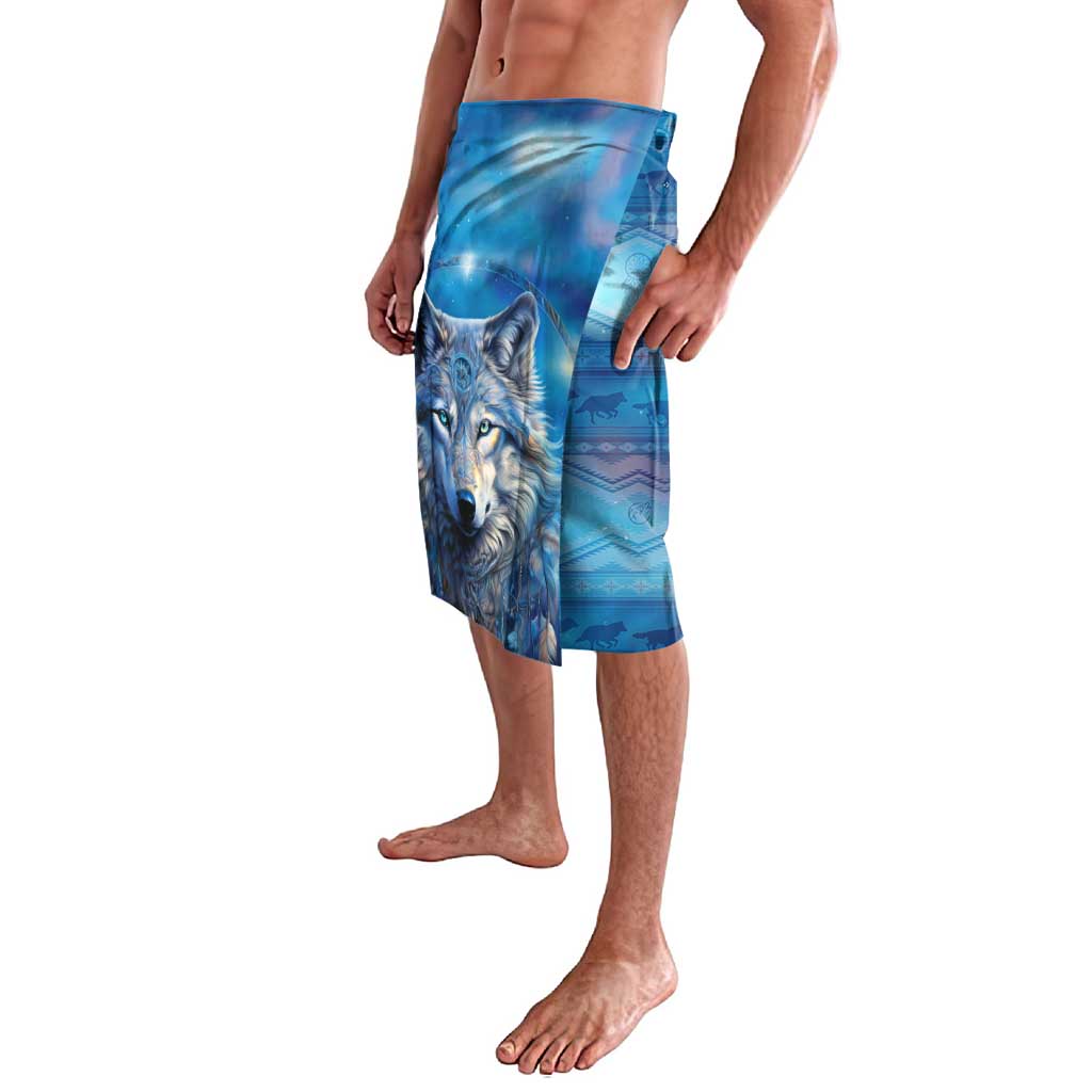 Beautiful Native American Wolf Lavalava Galaxy Art - Wonder Print Shop