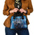 Beautiful Native American Wolf Shoulder Handbag Galaxy Art