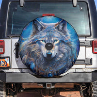 Beautiful Native American Wolf Spare Tire Cover Galaxy Art - Wonder Print Shop