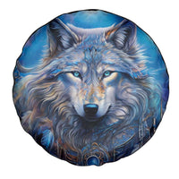 Beautiful Native American Wolf Spare Tire Cover Galaxy Art - Wonder Print Shop