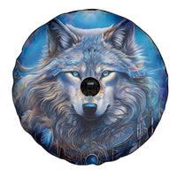 Beautiful Native American Wolf Spare Tire Cover Galaxy Art - Wonder Print Shop