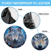 Beautiful Native American Wolf Spare Tire Cover Galaxy Art - Wonder Print Shop