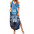 Beautiful Native American Wolf Summer Maxi Dress Galaxy Art - Wonder Print Shop