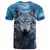 Beautiful Native American Wolf T Shirt Galaxy Art - Wonder Print Shop