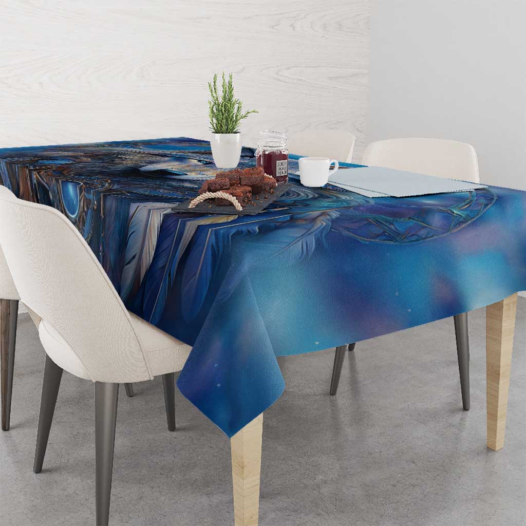 Beautiful Native American Wolf Tablecloth Galaxy Art - Wonder Print Shop