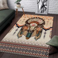 Native American Area Rug Buffalo Skull - Wonder Print Shop