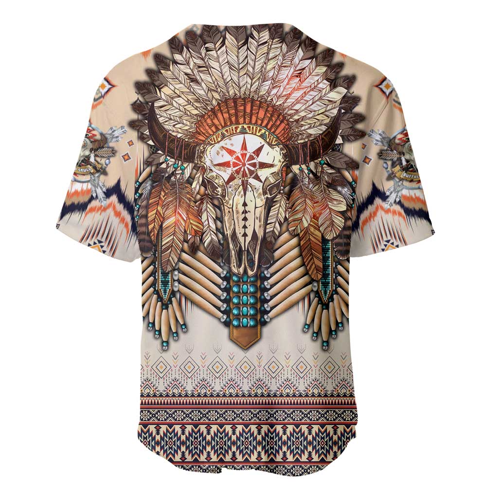 Native American Baseball Jersey Buffalo Skull - Wonder Print Shop