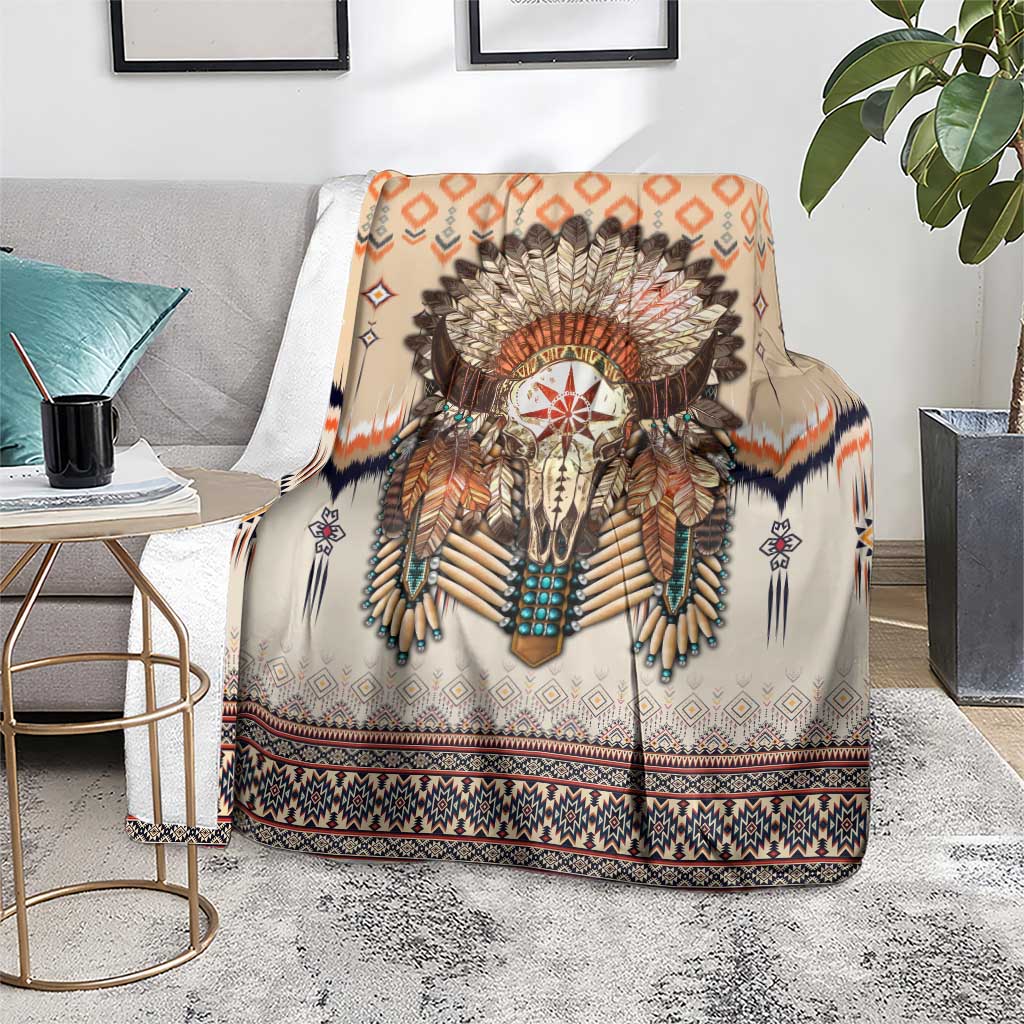 Native American Blanket Buffalo Skull