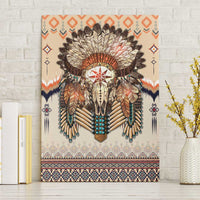 Native American Canvas Wall Art Buffalo Skull - Wonder Print Shop