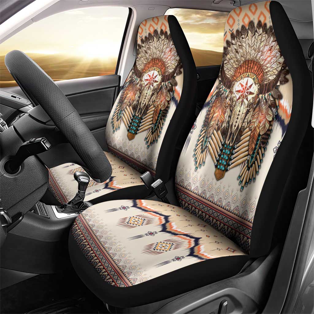 Native American Car Seat Cover Buffalo Skull - Wonder Print Shop