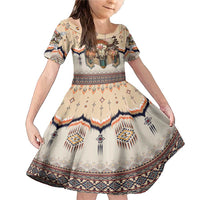 Native American Family Matching Mermaid Dress and Hawaiian Shirt Buffalo Skull - Wonder Print Shop