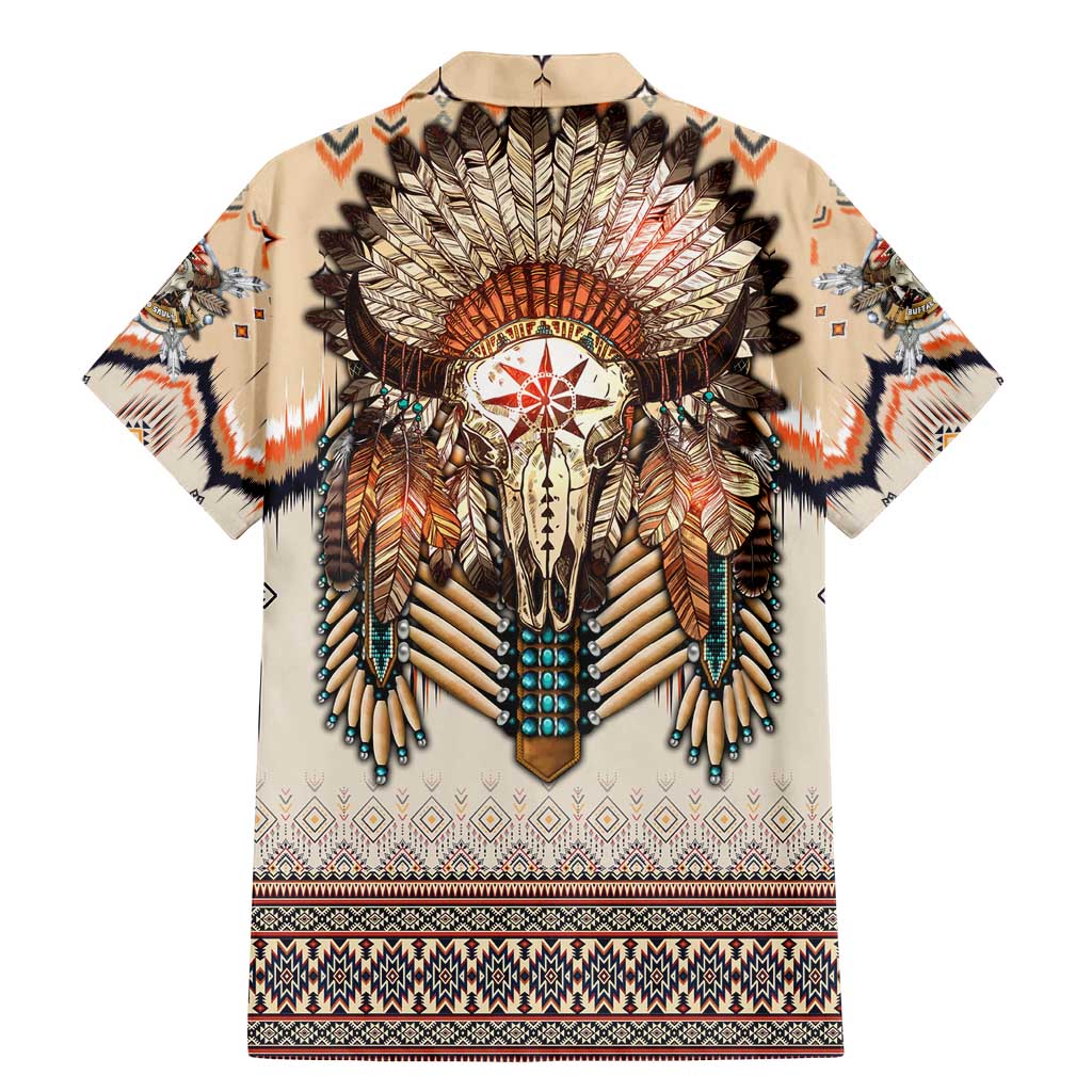 Native American Family Matching Mermaid Dress and Hawaiian Shirt Buffalo Skull - Wonder Print Shop
