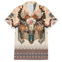 Native American Family Matching Tank Maxi Dress and Hawaiian Shirt Buffalo Skull - Wonder Print Shop