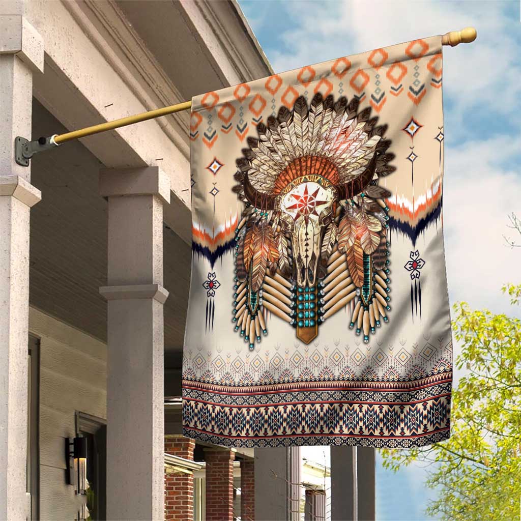 Native American Garden Flag Buffalo Skull - Wonder Print Shop