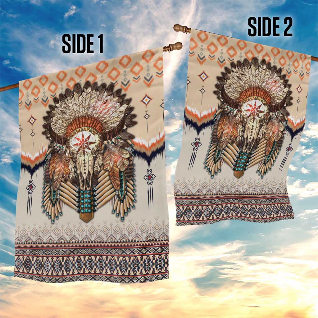 Native American Garden Flag Buffalo Skull - Wonder Print Shop