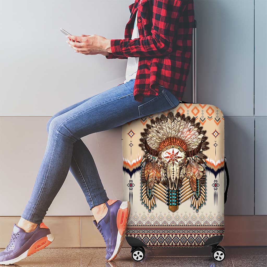 Native American Luggage Cover Buffalo Skull - Wonder Print Shop
