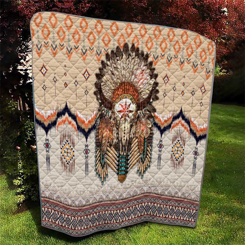 Native American Quilt Buffalo Skull - Wonder Print Shop