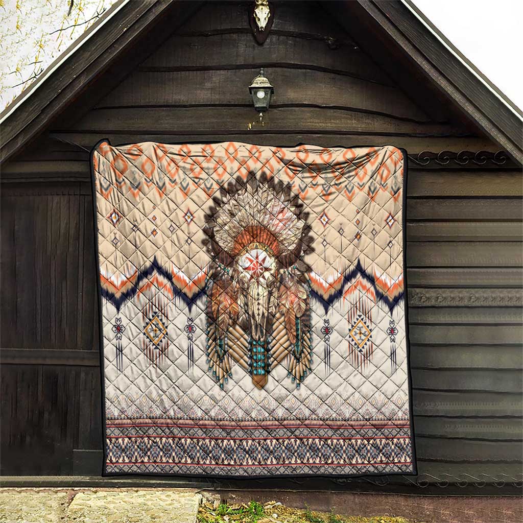 Native American Quilt Buffalo Skull - Wonder Print Shop